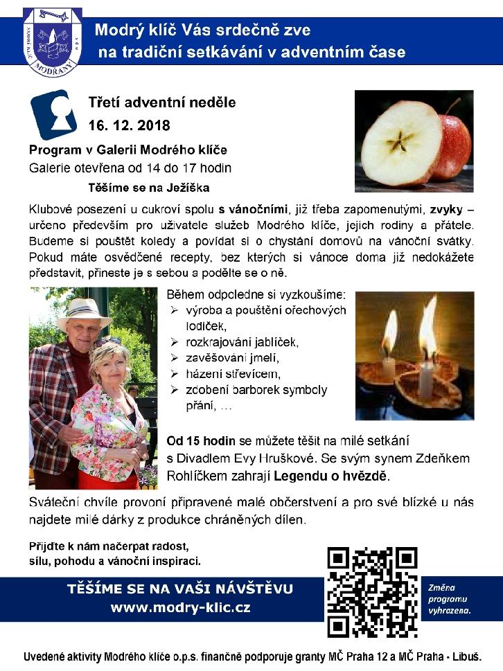 Třetí adventní neděle v Modrém klíči