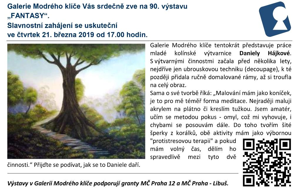 Pozvánka na výstavu do Galerie Modrého klíče